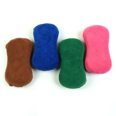 China Wholesale Absorbent Double-Sided Coral Car Wash Sponge Fleece 8 Tool Cleaning Cloth Cleaning Cloth for sale