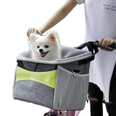 China Hot Sale Pet Carrier Pet Bike Basket Breathable Dog Bicycle Bag Organizer for sale