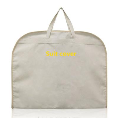 China Wholesale Cotton Cloth Suit Cover Zipper Bag Wedding Dress Convenient Foldable Garment Bag With Custom Logo for sale