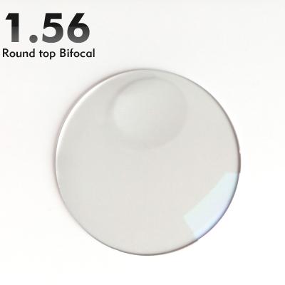 China Bifocal Bifocal Glass 1.56 Flat Resin Plastic Glasses Round Lid Bifocal Glasses for sale