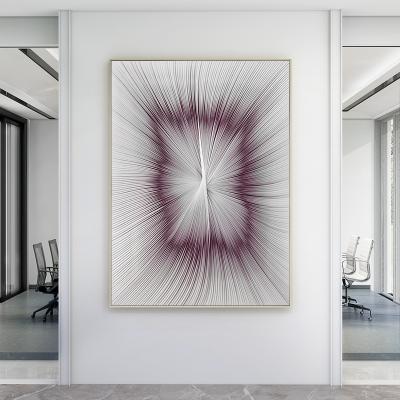 China Modern Black And White Line Handmade Stereoscopic Painting Abstract Canvas Print Wall Art Painting For Living Room Home Decoration for sale