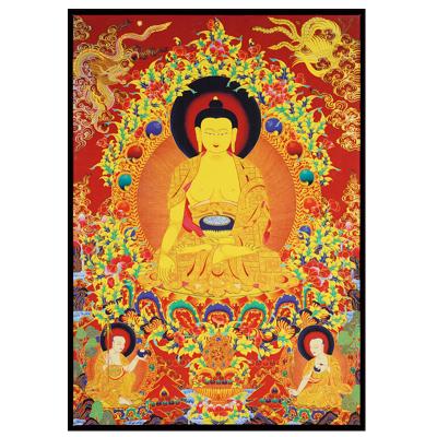 China Traditional Light Led India Buddha Portrait Canvas Print Items Wall Painting Art for sale