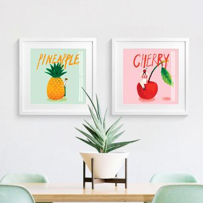 China Wholesale modern high quality realistic printing fruit painting and vegetable restaurant wall art decoration for sale