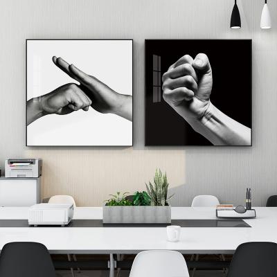 China Modern Crystal Porcelain Painting Modern Motivational Office Oil Painting Posters Wall Art For Living Room for sale