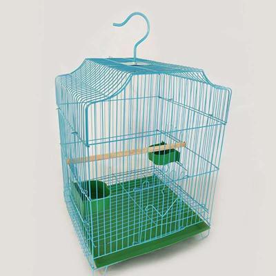 China Viable Hot Selling Canary Yellow Cage Love Birds Aviary Parakeet Cage Pet Breeding Metal Bird Cage Wholesale Parrot Cage for sale