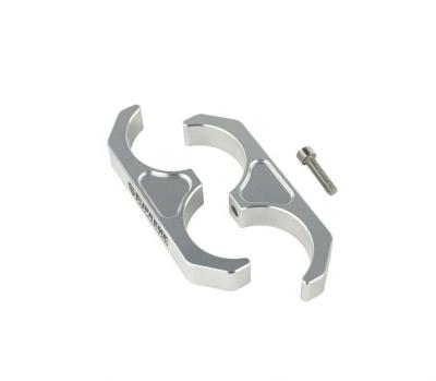 China Wholesale Aluminum Silver Anodized Pipe Clamp Bracket Chinese Pipe Clamp Manufacturer for sale