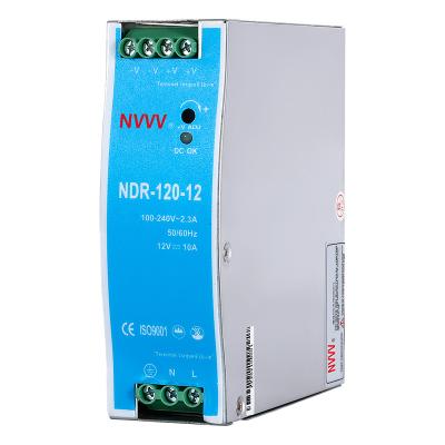 China CCTV Camera NDR-120-12 12V Slim DC Power Supply 10A 120W Din Rail DC Power Supply for Industrial Automation en venta