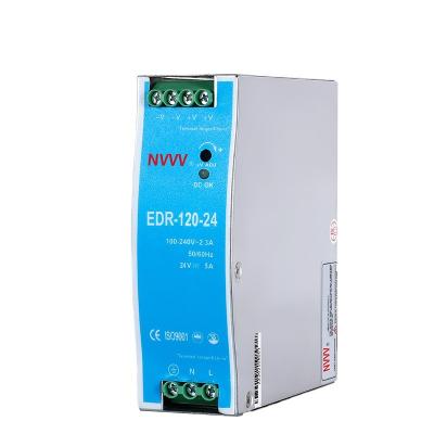 China CCTV Camera EDR-120-24 DIN Rail Type Use 24V 120W DC to AC Switching Power Supply for Industrial Automation en venta