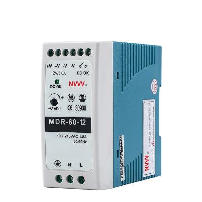 China Ultra Slim LED Switching Power Supply 60W 12V Output Power Supply MDR-60-12 en venta