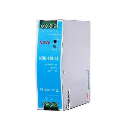 China CCTV Camera NDR-120W-24V 12V/24V 10A 120W 12vdc Power Supply Din Rail en venta