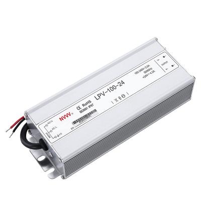 China NVVV 100W 4.16A SMPS AC DC 24V 4.16A Switching Power Supply Waterproof Industrial AC LED Display LPV-100-24 zu verkaufen