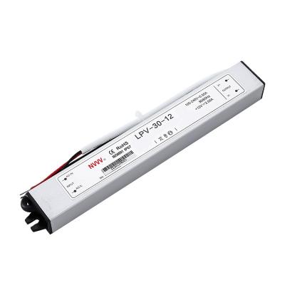 China LED Display Waterproof 30w 12v Series Waterproof 12V Led Slim Switch Power Supply LPV-30w-12v LED Driver zu verkaufen