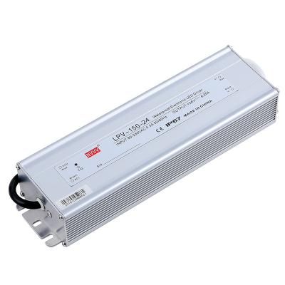 China Waterproof 150W 24v Series Single Output Changing Power Supply For LED Driver LPV-150w-24v 240*69*43mm for sale