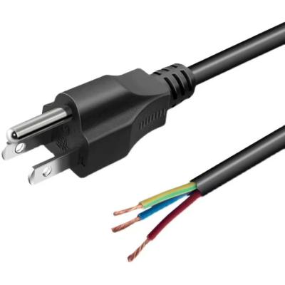 China Commercial NVVV AC 3 Pin Plug Cable USA 3Pin Cord Lead Electrical C13 USA Power Cord for sale