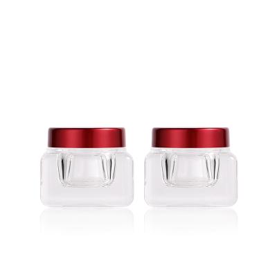 China Four-sided stain PET thick-wall cosmetic cream jar / 15g / plastic eye cream jar / cosmetic under-bottling bottle for sale