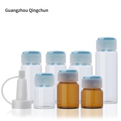 China Brown Cosmetic Clear Borosilicate Or Tubular Glass Medical Injection Soda Lime Vial Bottle For Liquid for sale