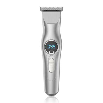 China Low Noise Men Hair Clippers Electric Rechargeable Cordless LCD Digital Display Professional Hair Trimmer for sale