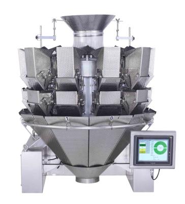 China Wet food products IP65 1.5L dimpled buckets china 304SUS 10head multihead combination weigher for sale