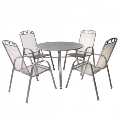 China Modern Bistro Sets Metal Patio Chair Set Furniture Cast Antique Outdoor Aluminum Garden Patio Table for sale