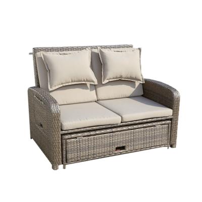 China Modern Outdoor Living Room Furniture Rattan Pool Furniture Outdoor Sleeper Sofa Garden Set Rattan/Modern Wicker for sale