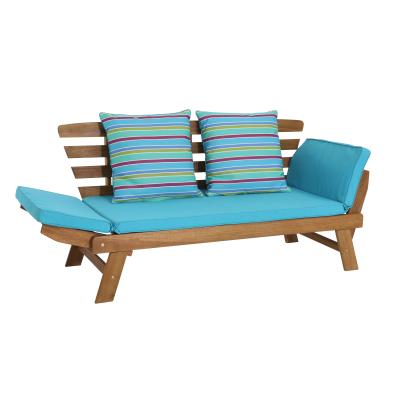 China Poolside Modern Multifunctional Backyard Sofa Furniture Convertible Patio Balcony Garden Outdoor Sofa Gargen Furniture Modern Stye Wood for sale