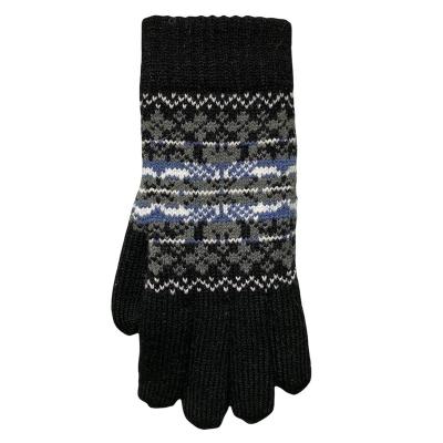 China Jacquard winter customized fairisle pattern stretch knit full fingers gloves for sale