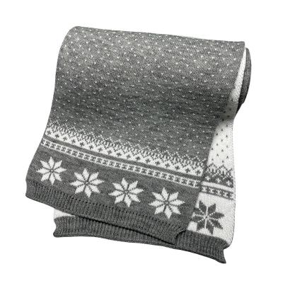 China Fashion Ladies Long Keep Warm Cozy Winter Knitted Scarf In Jacquard Pattern for sale