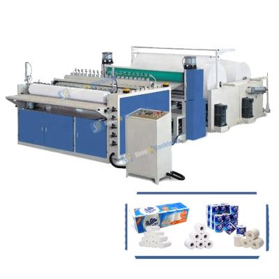 China Factory automatic tissue toilet paper roll converting slitter rewinder machine for paper for sale