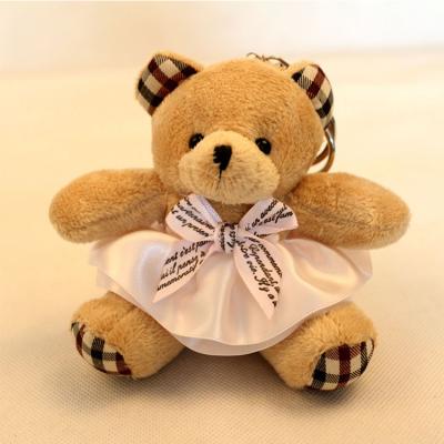 China Lovely Baby Stuffed Animal Dolls Giant Custom Stuffed Animal Teddy Bear Dolls Mini Bear Animal Toy With Key Chain Dress Plush Toys for sale