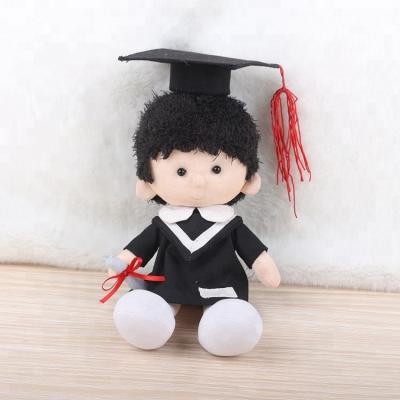 China Special Plush Gift Cartoon Graduation Girl Plush Doll Toy While Sitting for sale