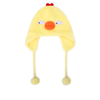 China Cute Soft Stuffed Chicken Plush Children'S Gift Polyester Animal Hats For Winter for sale