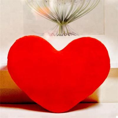 China Red Decoration Stuffed Heart Pillow Valentine Plush Pillow Plush Heart Pillow for sale