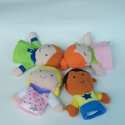 China Plush A Set Familes Puppets Beget Mother Daughter Son Kids Plush Family Finger Puppet and Story for sale