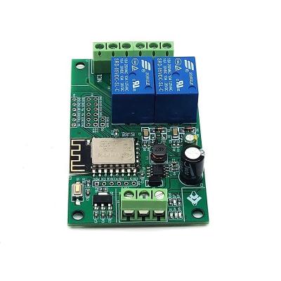 China Fast speed and good stability 5V/8-80V power supply ESP8266WIFI dual relay module ESP-12F secondary development development board for sale