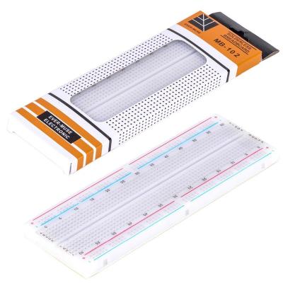 China Breadboard MB-102 Solderless Breadboard MB-102 PCB Test Board 400 Hole ABS 830 Points Breadboard Develop DIY for sale