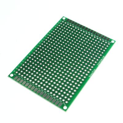 China Electronics Device Green 5*7 Board High Quality 5x7cm Thickness 1.6 Fiberglass Board Double Sided Tinplate Tin Spray Experiment Board for sale