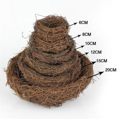 China Creative 12CM Nature Vintage Prop Pet Bird Nest Breathable Birdcage For Shop Window Display Optical Photography Props Decoration for sale