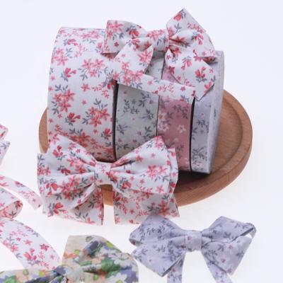 China 100% Polyester 10 Mm X10 Meters Spring Flower Ribbons Bow Wedding Decoration DIY Party for sale