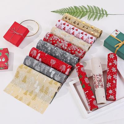 China 100% Polyester 280mm*2.7m Christmas Table Runner Jute Tablecloth Wedding Decor Home Tableware Office Party Backdrop Decor Mat Pad for sale