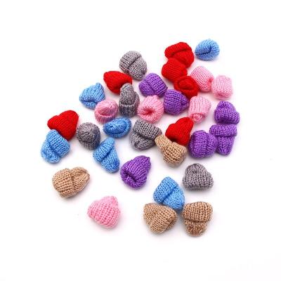 China 100% Polyester 10Pcs/BAG Mini Handmade Small Knitting Hat For DIY Dolls Phone Case Decoration Headwear Clothes Toy Child Hand Scrapbooking Arts for sale