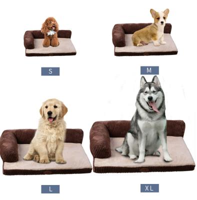 China Luxury Dog Cat Cushion Bed Sofa Set Travel Plush Luxury Modern Warm Seater for sale