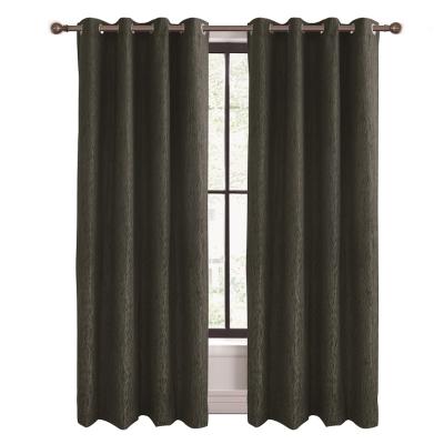 China Europe Polyester Solid Ready Made Black Drapes Cortines Soft Classic Luxury Window Grommet Patch-Tarnish Panel for sale