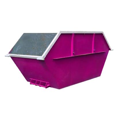 China Farm Scrap Steel Metal Scrap With Lid And Pail Industrial Flat Packing Recycling Steelloading Tilting Box Skip Container for sale