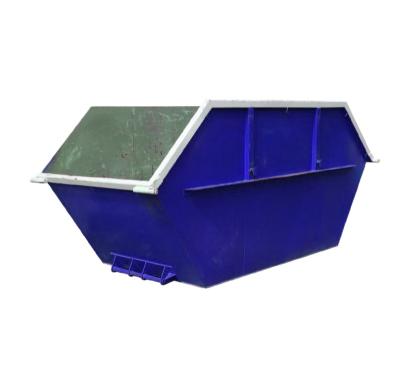 China Farm Dump Truck Garbage Steel Waste Bin 6 5 4 Yards Tipping Down Tilting Bucket Skip Container for sale