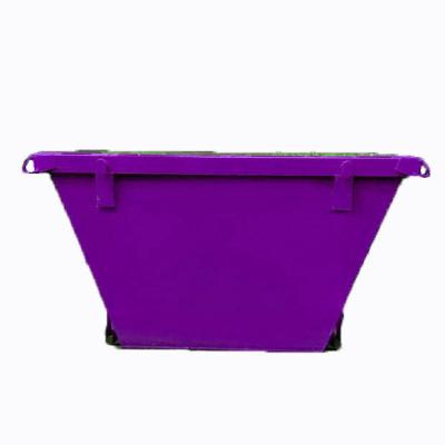 China Farmhouse 13ft Boat Shaped Industrial Waste Bin Flat Pack Recycling Steelloading Tilting Box Skip Container for sale