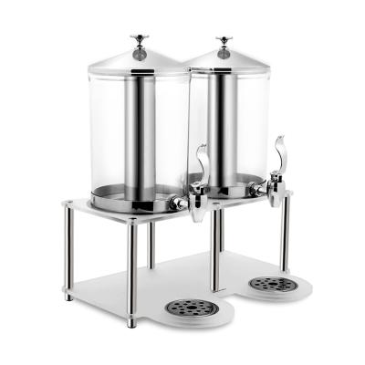 China Hotel Hotel Buffet Ware 2 x 7.7L Twin Juice Dispensor Stainless Steel for sale