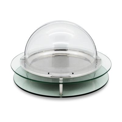 China Hotel factory direct sales buffet server / round glass tray for sale