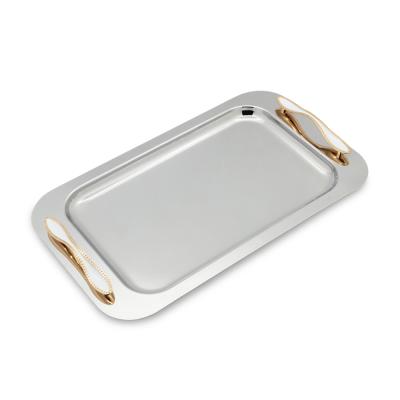 China Best Price Luxury Serving Tray / Stainless Steel Food Serving Tray for sale