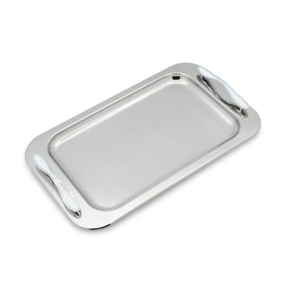 China Luxury Other Hotel Supplies Stainless Steel Rectangular Serving Tray for sale