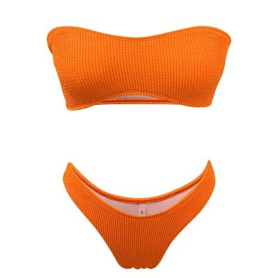 China Removable Padded Padded Beige Fabric For Swimwear Beach Outfit Two Piece Set Headbands for sale